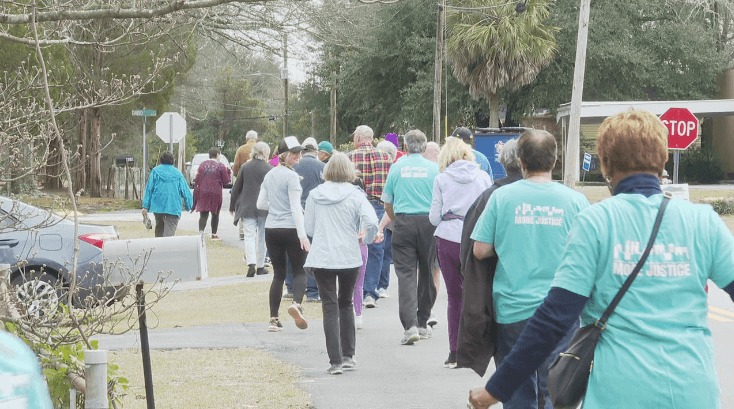 Faith congregations walk a mile to spotlight food deserts in Midlands